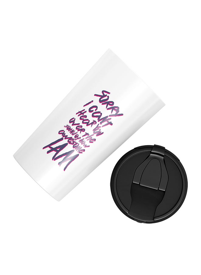 LOUD UNIVERSE Stainless Steel I Am Awesome Funny Witty Quote For Friends Tumbler White 15cm  - Image 3