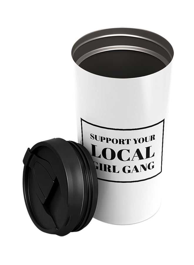 LOUD UNIVERSE Stainless Steel Support Your Local Girl Gang Women Power Tumbler White 15cm  - Image 2