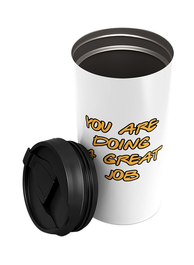 LOUD UNIVERSE Stainless Steel You Are Doing A Great Job Motivational Tumbler White 15cm  - Image 2