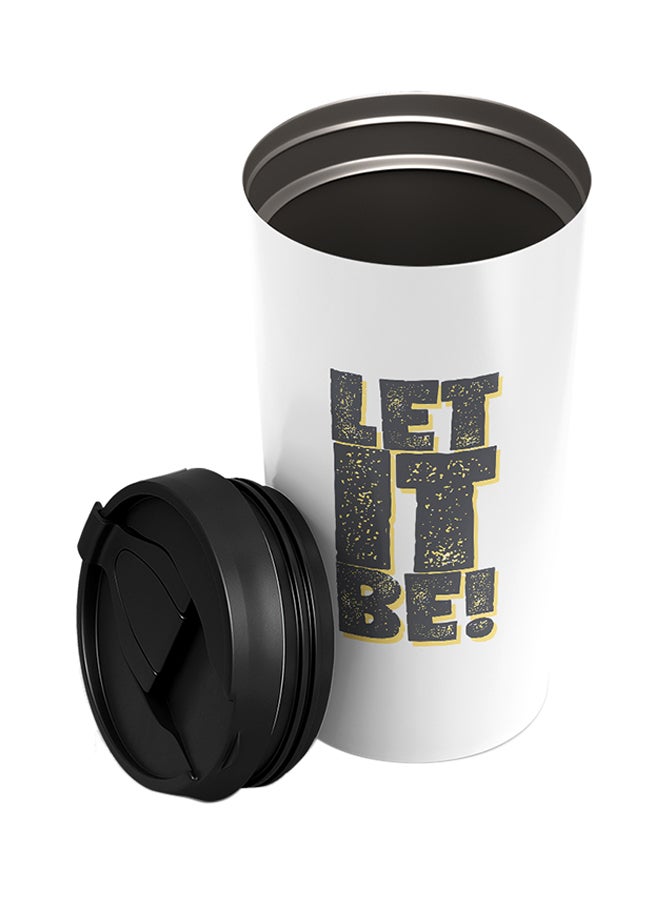 LOUD UNIVERSE Stainless Steel Let It Be Word Od Advise Tumbler White 15cm  - Image 2