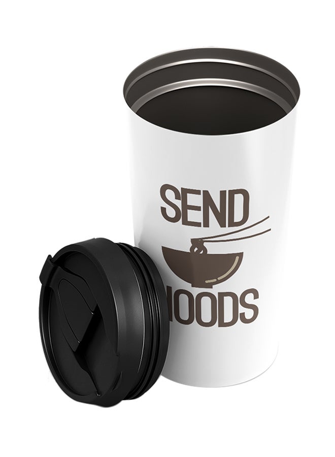 LOUD UNIVERSE Stainless Steel Send Noods Funny Friends Tumbler White 15cm  - Image 2