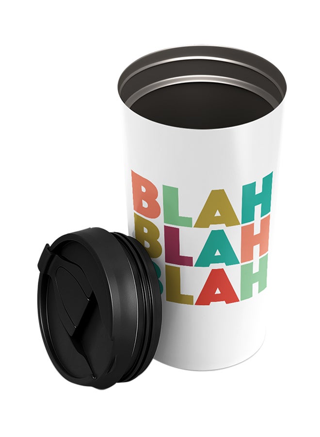 LOUD UNIVERSE Stainless Steel Blah Blah Blah Rude Sarcastic Tumbler White 15cm - Image 2
