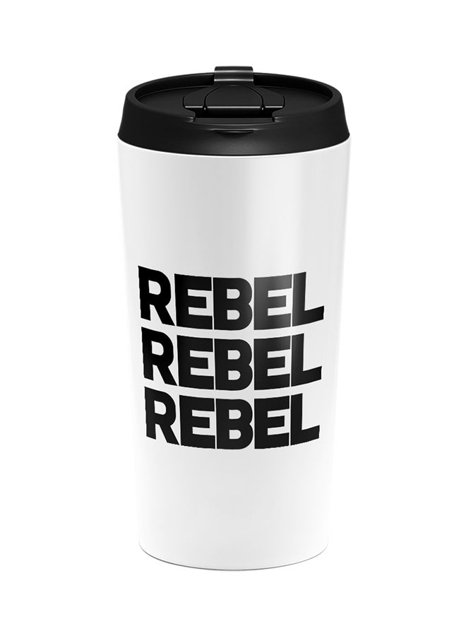 LOUD UNIVERSE Stainless Steel Rebel Rebel Rebel With Words Tumbler White 15cm  - Image 1