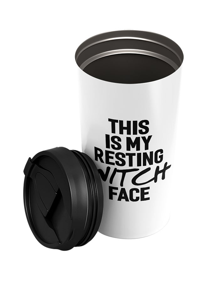 LOUD UNIVERSE Stainless Steel This Is My Witch Face Funny Quote Tumbler White 15cm  - Image 2
