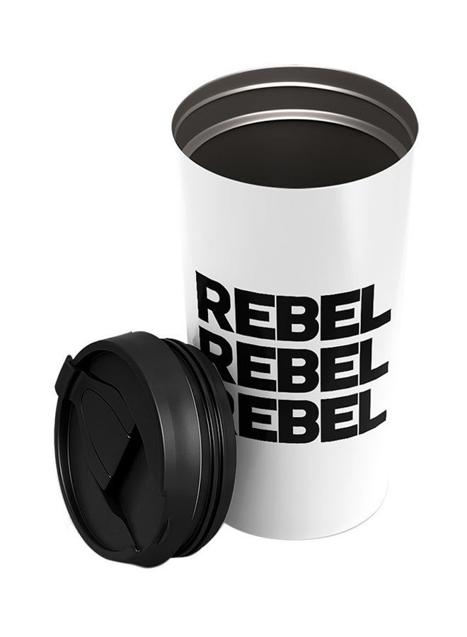 LOUD UNIVERSE Stainless Steel Rebel Rebel Rebel With Words Tumbler White 15cm  - Image 2