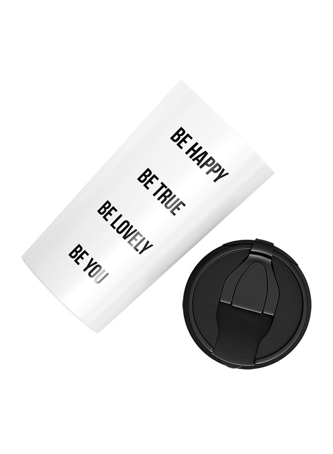LOUD UNIVERSE Stainless Steel Be Happy Be Lovely Be True Be You Tumbler White 15cm  - Image 3