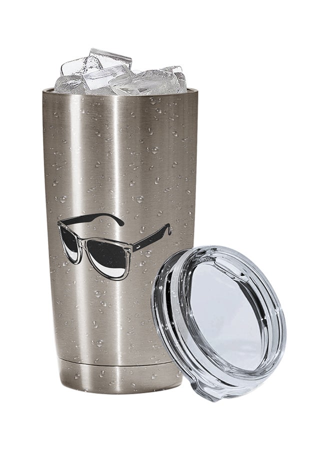 LOUD UNIVERSE Stainless Steel Beach Summer Shades Tumbler Silver 15cm  - Image 2
