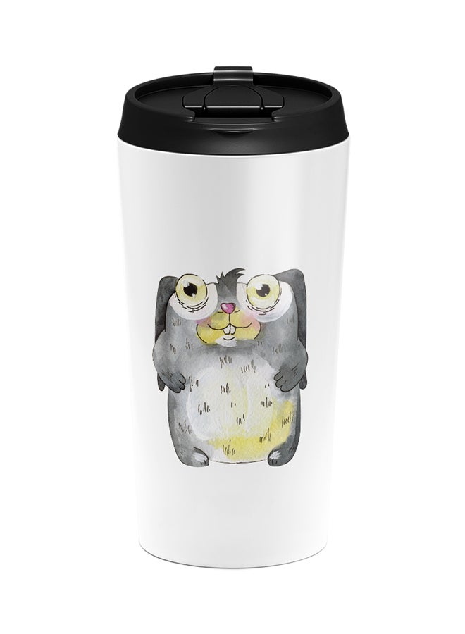 LOUD UNIVERSE Stainless Steel Bunny Little Rabit Cartoon For Kids Room Tumbler White 15cm  - Image 1