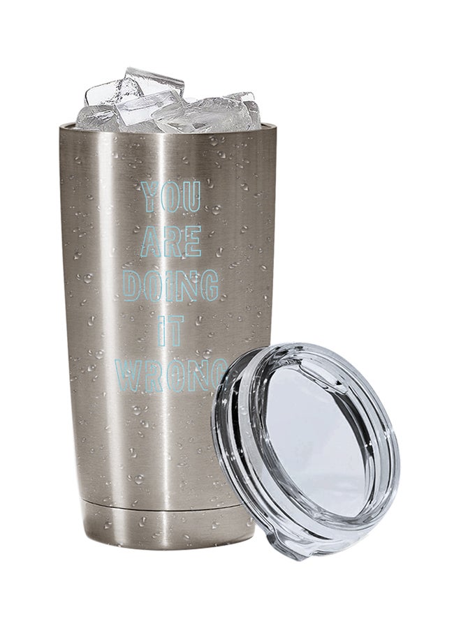 LOUD UNIVERSE Stainless Steel You Are Doing It Wrong Friends Couples Tumbler Silver 15cm  - Image 2