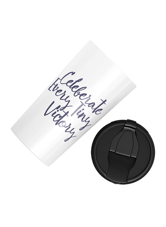 LOUD UNIVERSE Stainless Steel Celebrate Every Tiny Victory Inspire And Motivate With Words Tumbler White 15cm  - Image 3