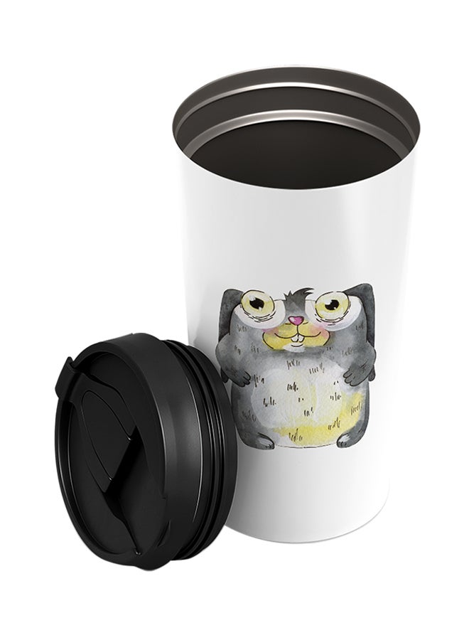 LOUD UNIVERSE Stainless Steel Bunny Little Rabit Cartoon For Kids Room Tumbler White 15cm  - Image 2
