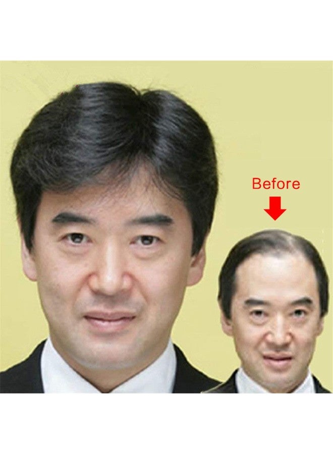 Short Straight Toupee Wig Black - Image 2