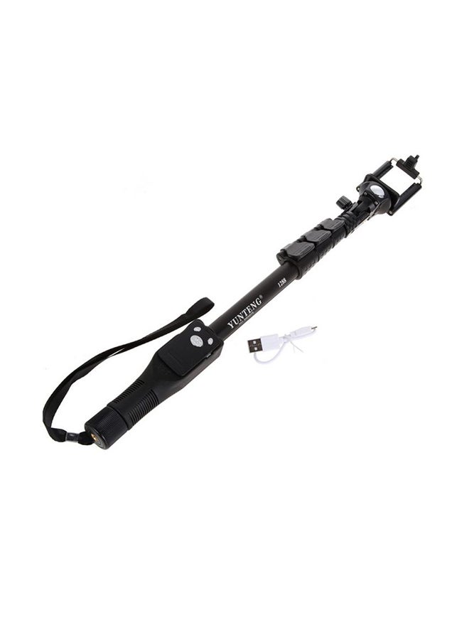 Yunteng Monopod Handheld Selfie Stick With Phone Holder Black  - Image 2