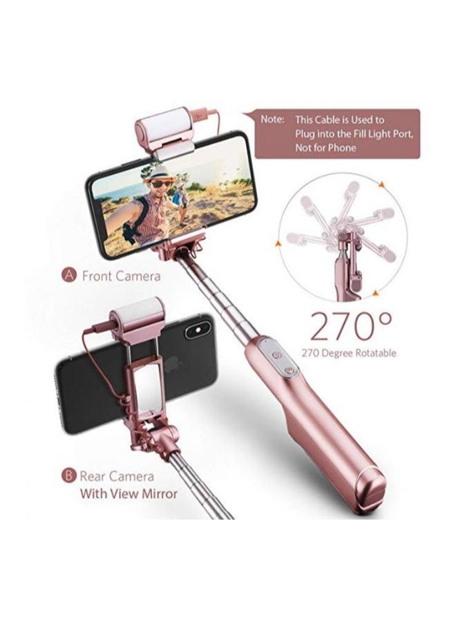 Generic Selfie Stick Monopod Pink  - Image 2