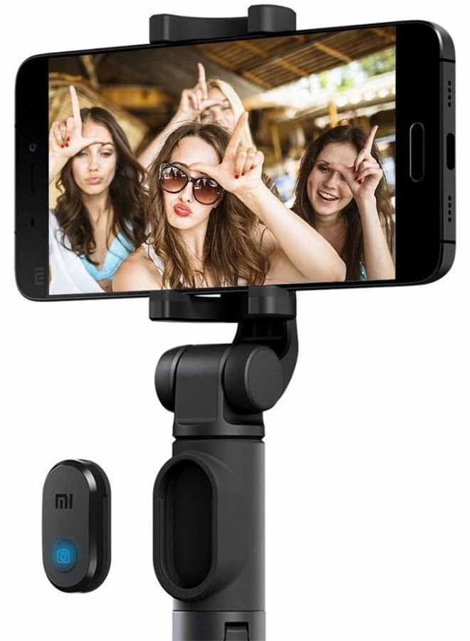 Tripod Selfie Stick With Wireless Bluetooth Remote Shutter Black