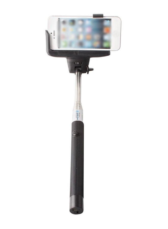 Monopod Selfie Stick With Bluetooth Remote Shutter Black