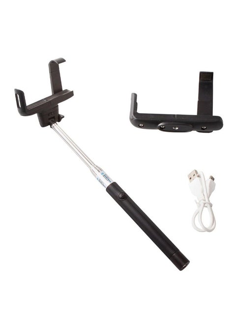 Monopod Selfie Stick With Bluetooth Remote Shutter Black