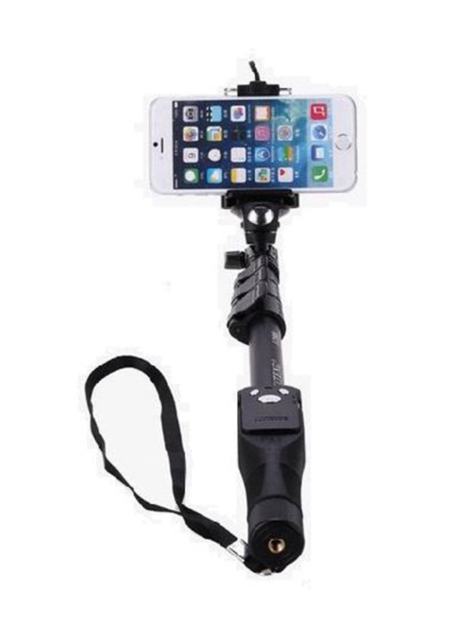 Yunteng - Monopod Extendable Handheld Selfie Stick With Shutter Remote Black - Image 1