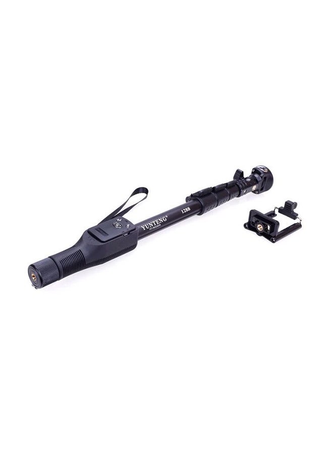 Yunteng - Monopod Extendable Handheld Selfie Stick With Shutter Remote Black - Image 1