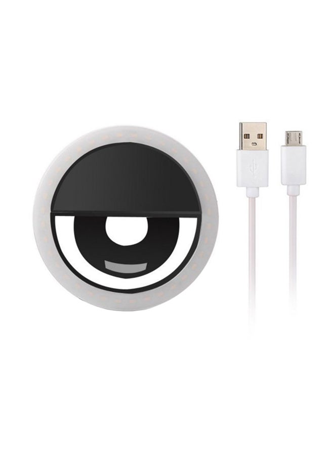 Led Ring Selfie Light For Enhancing Photography For Ios, Android Phone Black