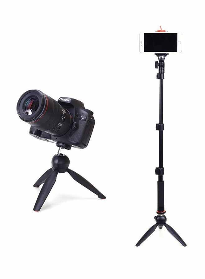 Yunteng - Tripod Selfie Stick With Bluetooth Remote Shutter Black - Image 1