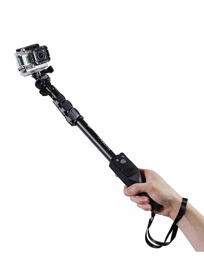 Yunteng - Monopod Selfie Stick With Removable Bluetooth Remote Black - Image 1