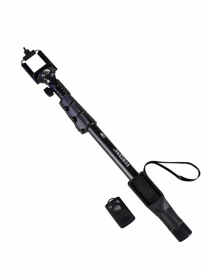 Yunteng - Monopod Selfie Stick With Removable Bluetooth Remote Black - Image 1