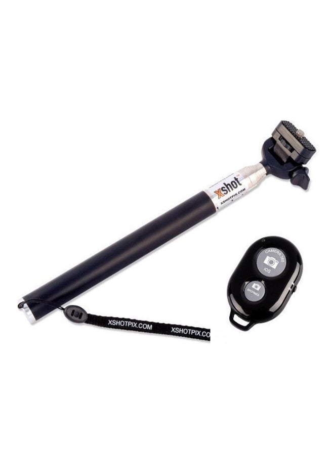 Generic Monopod Selfie Stick With Bluetooth Remote Shutter Black  - Image 1