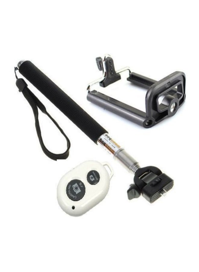 Generic - Monopod Selfie Stick With Bluetooth Remote Control Black - Image 1
