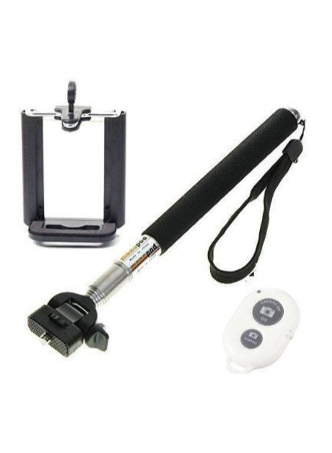 Generic - Monopod Selfie Stick With Bluetooth Remote Control Black - Image 1