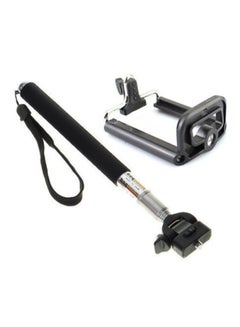 Monopod Selfie Stick With Bluetooth Remote Control Black