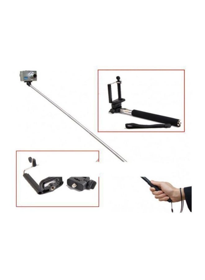 Generic Monopod Selfie Stick With Bluetooth Remote Shutter Black  - Image 2