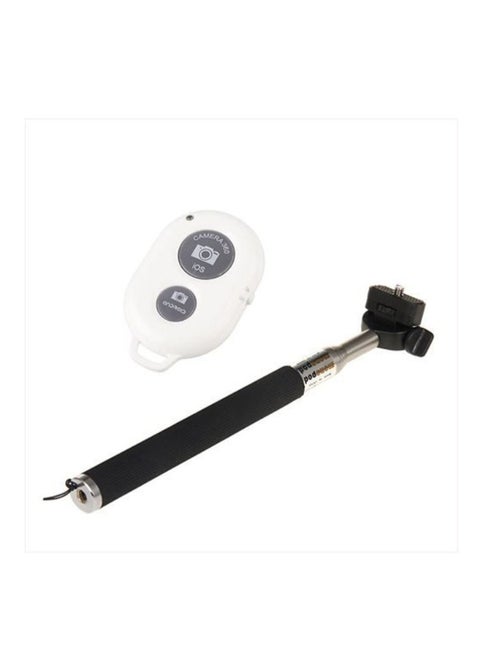Monopod Selfie Stick With Bluetooth Remote Control Black