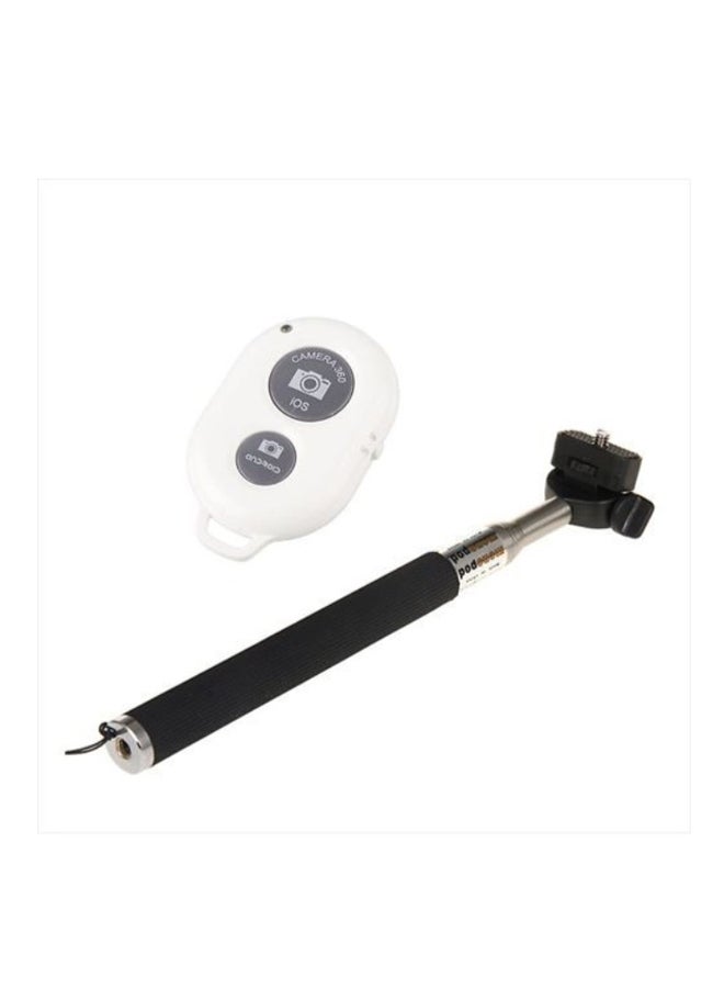 Generic Monopod Selfie Stick With Bluetooth Remote Control Black 