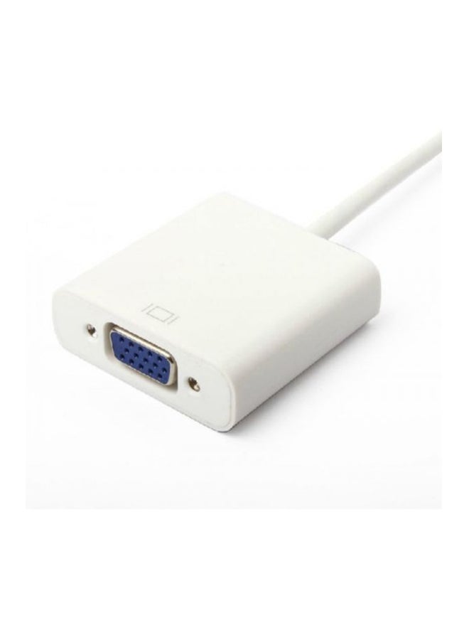 Hdmi To Vga Cable Video Converter Adapter For Laptop White - Image 2