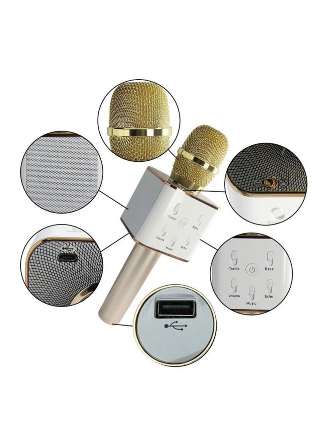 Portable Wireless Karaoke Microphone Gold - Image 3