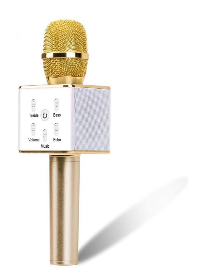 Portable Wireless Karaoke Microphone Gold - Image 1