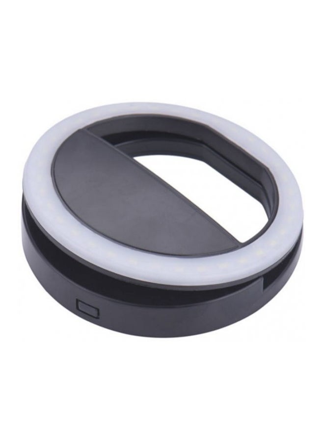 Generic Portable Selfie Led Ring Flash Light For Iphone Black 