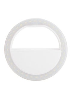 Generic Portable Clip-on Mini Selfie Ring Light Lamp Fill-in Light Night For Smartphone White  - Image 2