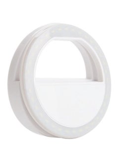 Generic Portable Clip-on Mini Selfie Ring Light Lamp Fill-in Light Night For Smartphone White  - Image 1