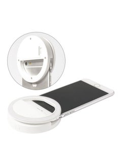 Generic Portable Clip-on Mini Selfie Ring Light Lamp Fill-in Light Night For Smartphone White  - Image 4