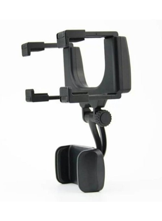 Generic - Universal 360 Degree Car Phone Holder Car Rearview Mirror Mount Holder Stand Cradle Black - Image 1