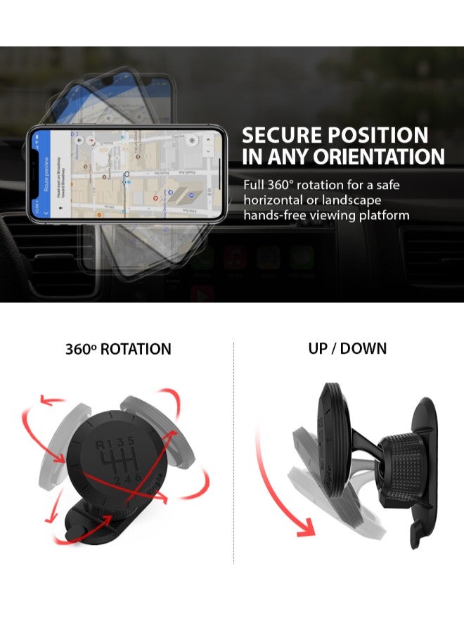 Ringke Magnetic Air Vent Car Mount Holder For Mobile Phones Gear Mount Design Silver - Image 2
