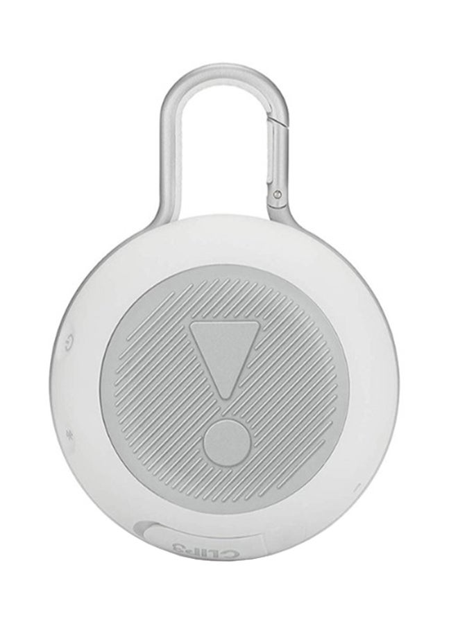 جي بي إل مكبر صوت كليب 3 محمول لاسلكي يعمل بتقنية البلوتوث ومضاد للماء أبيض - Image 3