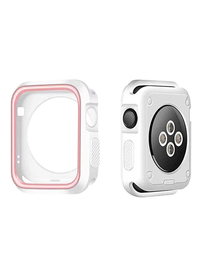 Ozone Protective Case Cover For Apple Watch Series 3 42 mm White/Pink  - Image 2