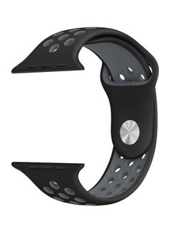 Ozone Silicone Replacement Strap For Apple Watch Series 4 40mm Black/Grey  - Image 3