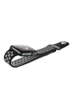 Ozone Silicone Replacement Strap For Apple Watch Series 4 40mm Black/Grey  - Image 4