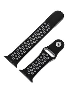 Ozone Silicone Replacement Strap For Apple Watch Series 4 40mm Black/Grey  - Image 2