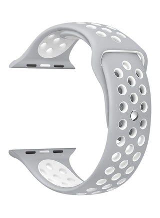 Ozone Silicone Strap For Apple Watch 44Mm Series 4 / 42Mm Series 3 / 2 / 1 Replacement Wristband - White - v1551425912/N21629501A_1