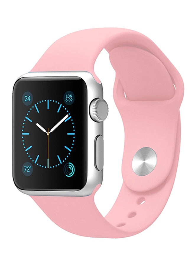 Silicone Strap For Apple Watch Series 4/3/2/1 42/44 mm Pink